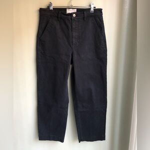Everlane Cropped Straight Regular Jeans Black Size: 8